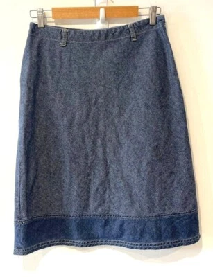Esprit Denim Skirt Womens Size 8 Blue Zipper Comfy Flowy A-Line Work Casual - Image 1 of 4