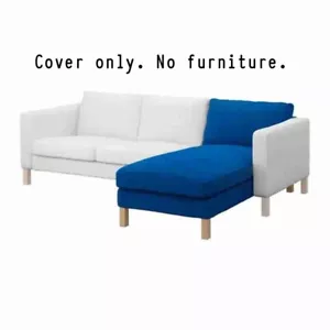 Ikea Karlstad Add-on Chaise Lounge Slipcover Only Korndal Medium Blue 601.838.36 - Picture 1 of 1