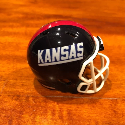 Kansas Jayhawks 1987 custom pocket pro helmet Big 12 Cover