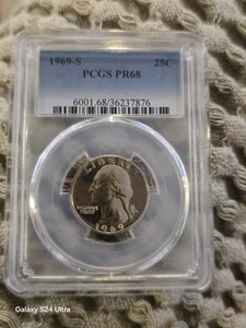 1969-S Washington Quarter PCGS PR68 - Picture 1 of 4