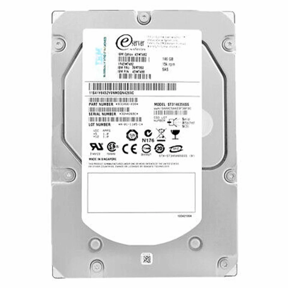 SEAGATE ST3146356SS HDD 3,5" SAS HARD DISK SERVER 146.8GB 15K RPM DISCO - Immagine 1 di 1