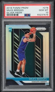 Panini Prizm Silver 2018 #278 millas Bridges radiocontrol novato PSA 10 GEMA como nuevo - Imagen 1 de 2