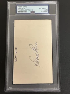 Sam Rice Signed Auto Index Card Washington Senators PSA DNA 001 - Picture 1 of 3