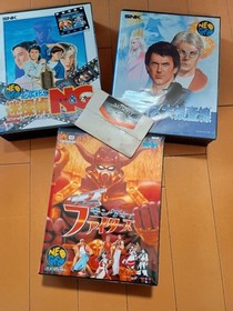 Neo Geo AES Quiz Games Lot 3 Titles ROM Cartridge Memory Card Case Tested Japan