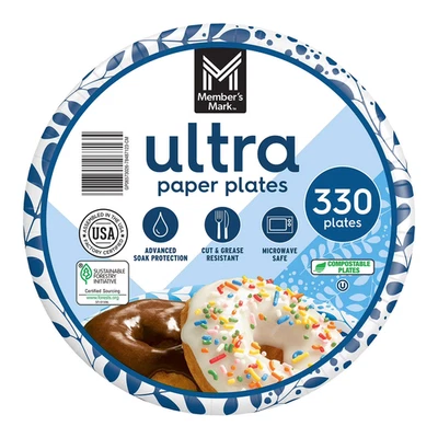 Member's Mark Ultra Dessert/Snack Paper Plates, 6.875", 330 ct. - Image 1 of 4