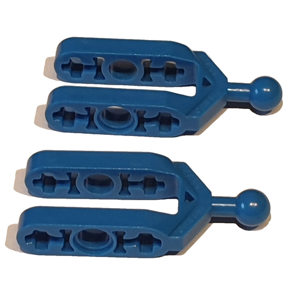 LEGO Technic 2 Stück Spurstangenhebel mit Kugelgelenk #6572 Blau - Bild 1 von 1