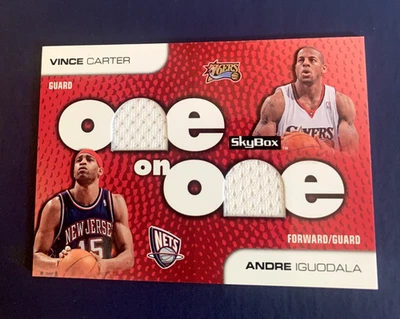 Vince Carter / Andre Iguodala 2008-09 Skybox "One on One" Dual Jersey #OO-CI HOF - Image 1 of 2