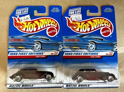1999 Vintage Hot Wheels Lot (2) – 1936 Cord First Editions #1/26 - Image 1 of 4