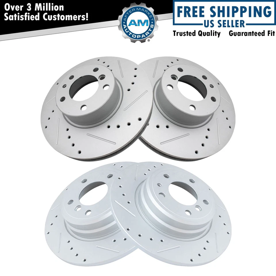 Front & Rear Brake Rotors Set For BMW - Image 1 of 4