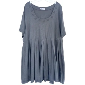 Blue Fish Kleidung Damen Gr. 2 XL Baby Puppenkleid dunkelgrau handbemalt Tunika - Bild 1 von 12