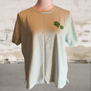 Camicia donna manica corta Cynthia Rowley giorno di San Patrizio taglia XL - Foto 1 di 6