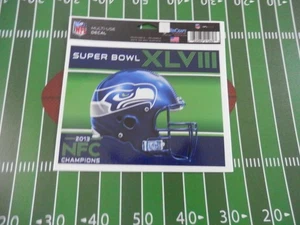 Seattle Seahawks XLVIII Super Bowl 3 x 4 Window Cling Decal / Ultra Decal NFL - Bild 1 von 1