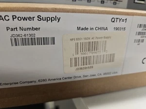 BRAND New HP JD362B HPE X361 150W AC POWER SUPPLY Fast ship! - Picture 1 of 4