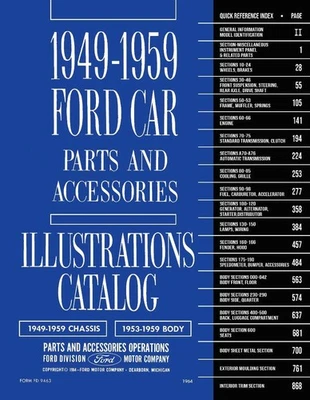 Catálogo de piezas para coche Ford 1949-1959 juego de 2 vol Foto 1 de 4