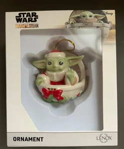 Neu Lenox Disney Star Wars Holiday Grogu im Schwebewagen Weihnachtsschmuck - Bild 1 von 6