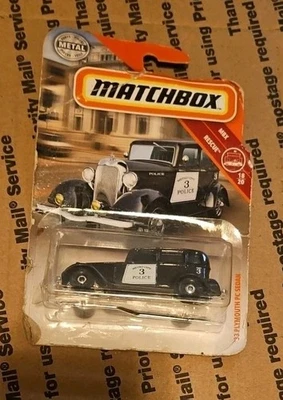 Matchbox MBX Rescue’33 Plymouth PC Sedán Diecast Car #18/20 Policía Nuevo Foto 1 de 3
