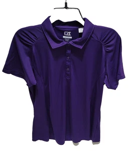 Cutter & Buck Polo Shirt Womens Large Purple CB DryTec Golf Performance Athletic - Picture 1 of 16