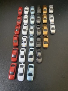 (B) 30 piezas mini modelo de coche escala 1:200 HO miniaturas surtidas multicolor 1,25"" - Imagen 1 de 3