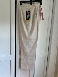 Neu mit Etikett Briggs lange Hose Petite 8 creme/beige Elasthan Stretch hergestellt in den USA - Bild 1 von 21