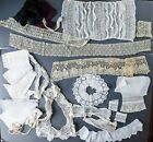 Antique Victorian Fabrics For Doll Clothes Making Repair Lace Cuffs Collar Lot