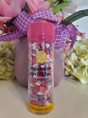 Wilton ~ Valentine's Day Confetti Hearts Mix Decorations 3.49oz Bottle💗 ~ New - Image 1 of 2