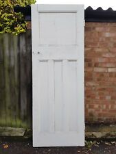 Near Antique 1926 4-panel narrow 28" Internal Wooden Door No.7. Collect Harrow