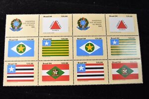 BRAZIL 1984 FLAGS SHEET-2  MNH