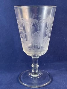 Raro EAPG Hobbs, Brockunier & Co. Oasi acquaforte alias calice caravan cammello 1881 - Foto 1 di 5