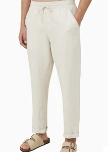 Cotton On Men's Linen Drawstring Pants Size Large Oatmeal Color New With Tags! - Picture 1 of 15