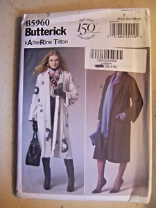 Butterick B5960 Loose-fitting coat Pattern, Xsm-Sml-Med, New - Picture 1 of 2