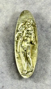 Antique Russian Sterling Silver & Jade Desktop Item Mystery Paper Creaser? Sexy - Picture 1 of 9