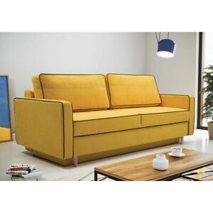 Schlafsofa mit Bettkasten Couch Wohnzimmer Skandinavisches Design FASTA 