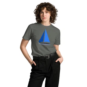 Unisex Premium T-shirt with Sailboat Print - Picture 1 of 13