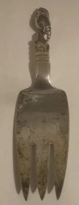 Rare Vintage Denmark Georg Jensen 84 Sterling Silver Serving Blossom Fork 8.25" - Bild 1 von 6