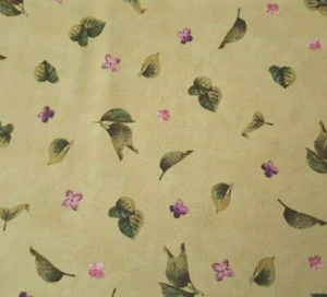 Chateau BTY Tina Higgins Quilting Treasures Lilac Petals Floral on Light Sage - Picture 1 of 3