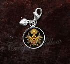 925 Sterling Silver Charm Freemason Symbol Square and Compass