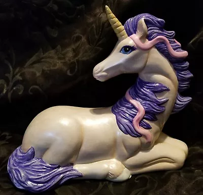 Unicorn Wearing Ribbon Fantasy Unpainted Ceramic Bisque  - Image 1 of 4