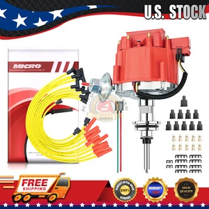 HEI Distributor&SparkPlug Wire& Free Pig Tail for Mopar Chrysler Dodge273 318 V8 - Picture 1 of 7