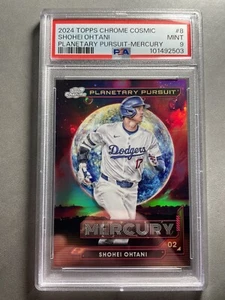 2024 Shohei Ohtani Topps Chrome Cosmic Planetary Pursuit Mercury SP PSA 9 - Picture 1 of 2