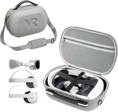 DEVASO Carrying Case for Vision Pro/Meta Quest 3S/3 VR Gaming Headset & Controller Bag