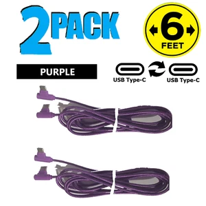 2 Pack USB C 90 Fast Charger Cable Nylon Reinforced Cord For Apple iPhone 15 16 - Picture 1 of 20