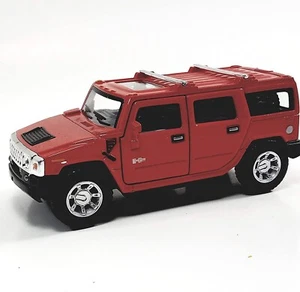 Kinsmart Hummer H2 Cherry Red Hardtop w/Sunroof 1/40 O Scale SUV Diecast Car - Picture 1 of 5