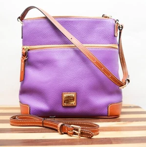 Dooney & Bourke Purple Pebble Leather Crossbody Bag - Medium Unused and Superb! - Picture 1 of 15