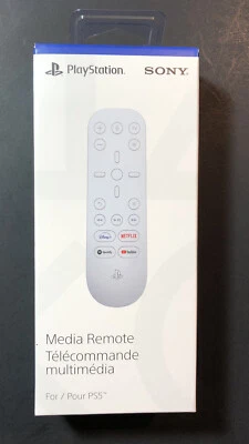 Official Sony Media Remote for PS5 [ White ] NEW - Image 1 of 4