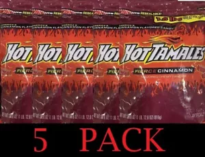 5x Hot Tamales Fierce Cinnamon Chewy Candy 28.8 Oz Resealable Bag - 5 PACK - Picture 1 of 3
