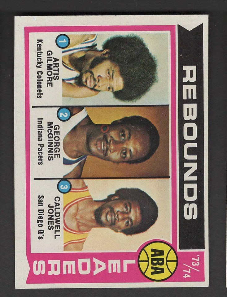 1974-75 TOPPS BSKB #211 GILMORE/MCGINNIS/JONES LL EX/MT - Image 1 of 1