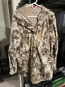 Kryptek Vellus Fleece Anorak Hooded Pullover Windproof in Highlander Camo LARGE - Picture 1 of 5