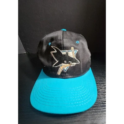 De colección San Jose Sharks NHL Hockey Snapback Gorra Gorra Negro Verde azulado De Colección Foto 1 de 4