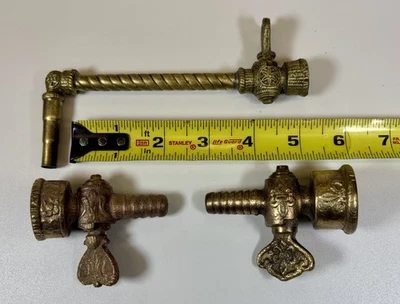 Válvulas de gás antigas de bronze vitorianas para arandela de parede - Imagem 1 de 2