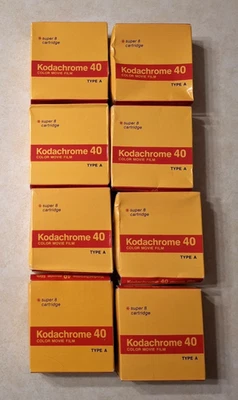Lote de cartuchos de película de película Kodak Kodachrome 40 Super 8 colores KMA 464 tipo A NUEVO Foto 1 de 3